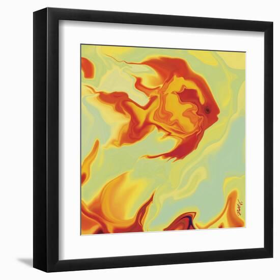 Gold Fish 1-Rabi Khan-Framed Art Print