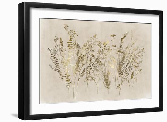 Gold Floral-Aria K-Framed Art Print