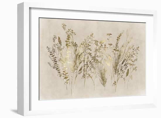 Gold Floral-Aria K-Framed Art Print