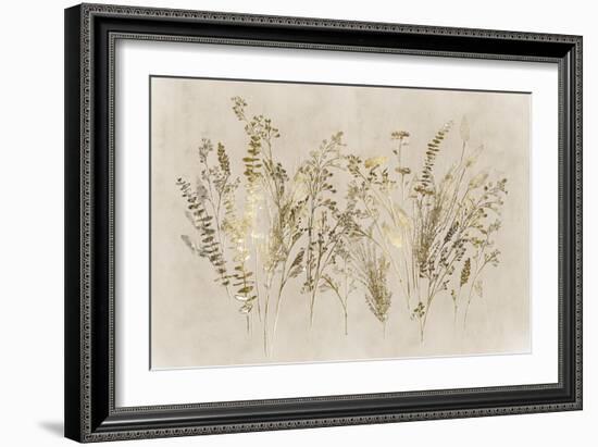 Gold Floral-Aria K-Framed Art Print