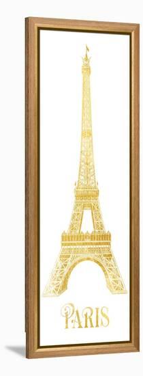 Gold Foil Paris-Victoria Brown-Framed Stretched Canvas