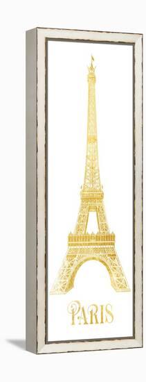 Gold Foil Paris-Victoria Brown-Framed Stretched Canvas