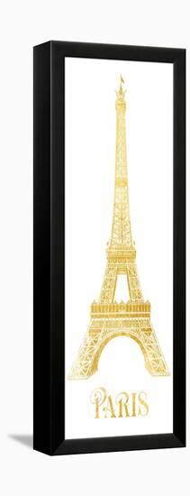 Gold Foil Paris-Victoria Brown-Framed Stretched Canvas