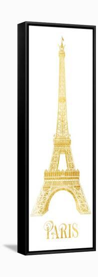 Gold Foil Paris-Victoria Brown-Framed Stretched Canvas