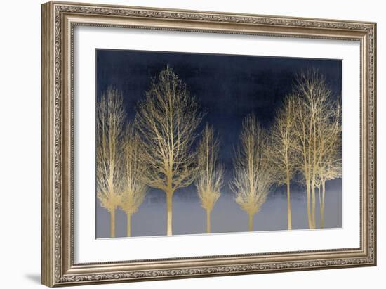 Gold Forest on Blue-Kate Bennett-Framed Art Print