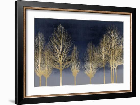 Gold Forest on Blue-Kate Bennett-Framed Art Print