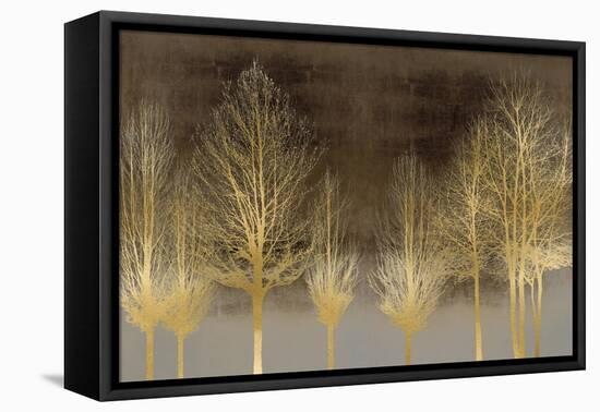 Gold Forest on Brown-Kate Bennett-Framed Stretched Canvas