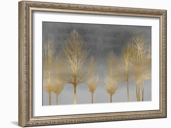 Gold Forest on Gray-Kate Bennett-Framed Art Print