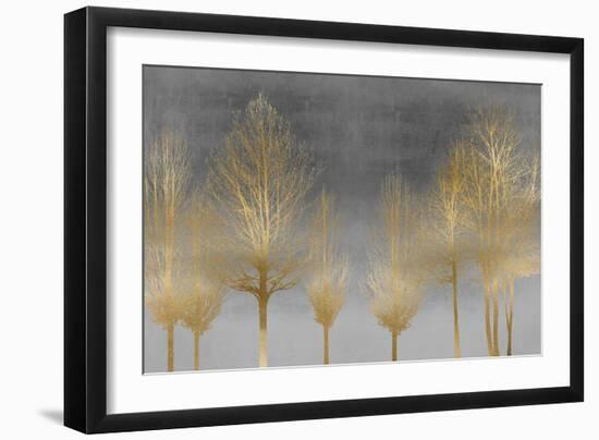 Gold Forest on Gray-Kate Bennett-Framed Art Print