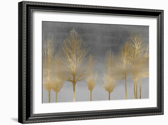 Gold Forest on Gray-Kate Bennett-Framed Art Print