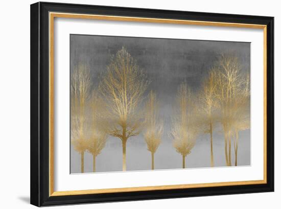 Gold Forest on Gray-Kate Bennett-Framed Art Print