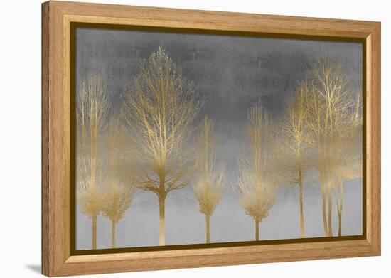 Gold Forest on Gray-Kate Bennett-Framed Stretched Canvas