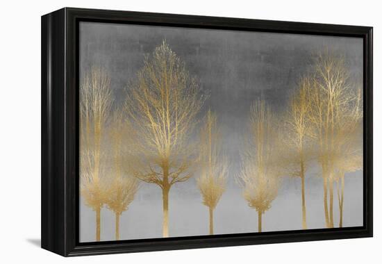 Gold Forest on Gray-Kate Bennett-Framed Stretched Canvas