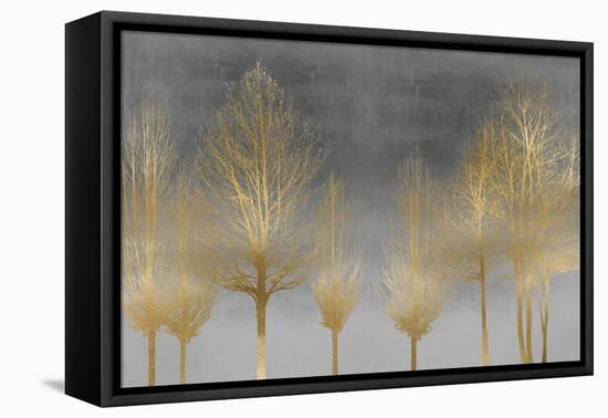 Gold Forest on Gray-Kate Bennett-Framed Stretched Canvas