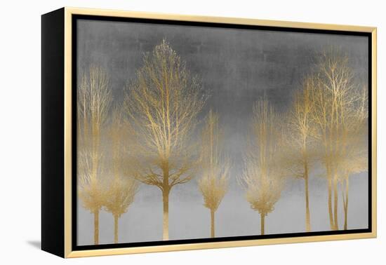Gold Forest on Gray-Kate Bennett-Framed Stretched Canvas