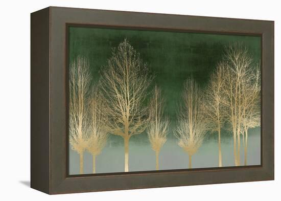 Gold Forest on Green-Kate Bennett-Framed Stretched Canvas