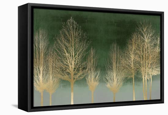 Gold Forest on Green-Kate Bennett-Framed Stretched Canvas