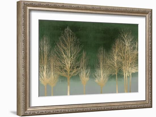 Gold Forest on Green-Kate Bennett-Framed Art Print