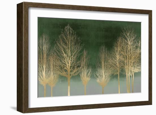 Gold Forest on Green-Kate Bennett-Framed Art Print