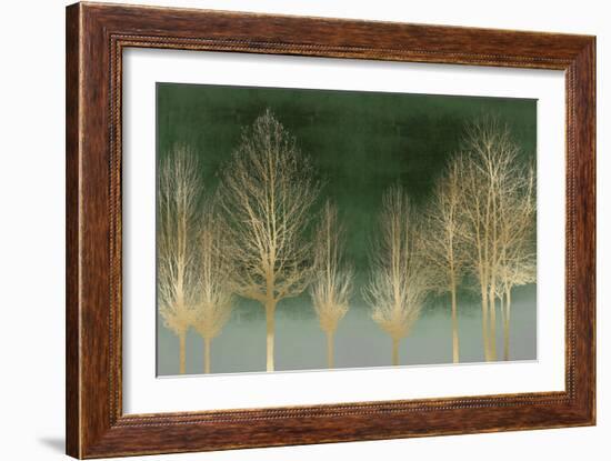 Gold Forest on Green-Kate Bennett-Framed Art Print