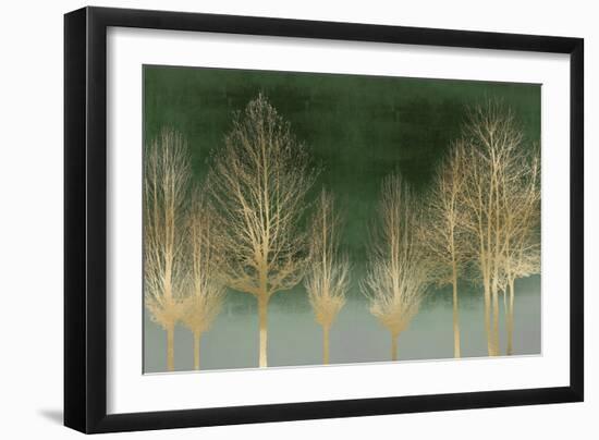 Gold Forest on Green-Kate Bennett-Framed Art Print