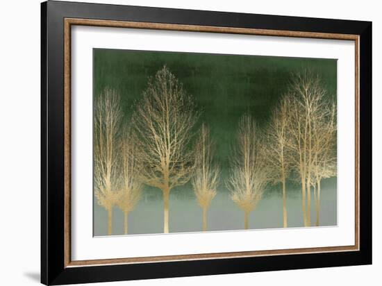 Gold Forest on Green-Kate Bennett-Framed Art Print