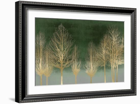 Gold Forest on Green-Kate Bennett-Framed Art Print