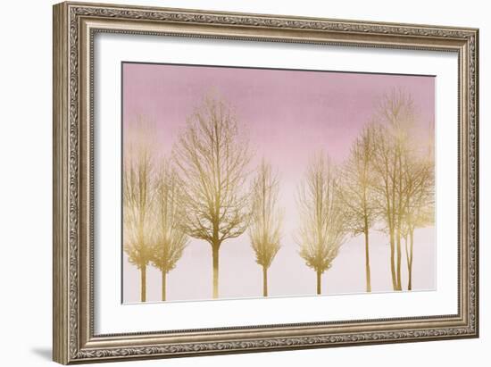 Gold Forest on Pink-Kate Bennett-Framed Art Print