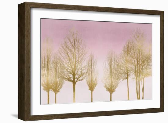 Gold Forest on Pink-Kate Bennett-Framed Art Print
