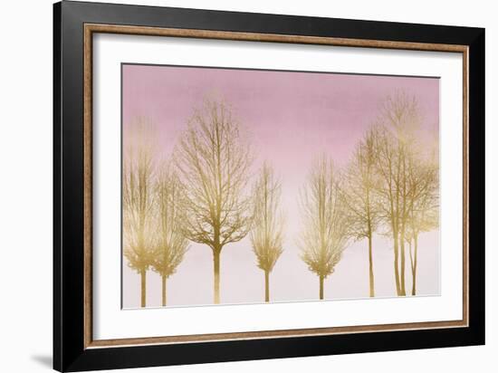 Gold Forest on Pink-Kate Bennett-Framed Art Print