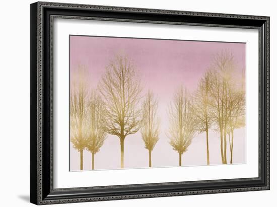 Gold Forest on Pink-Kate Bennett-Framed Art Print