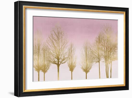 Gold Forest on Pink-Kate Bennett-Framed Art Print