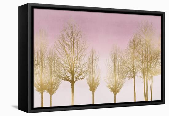 Gold Forest on Pink-Kate Bennett-Framed Stretched Canvas