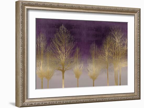 Gold Forest on Purple-Kate Bennett-Framed Art Print