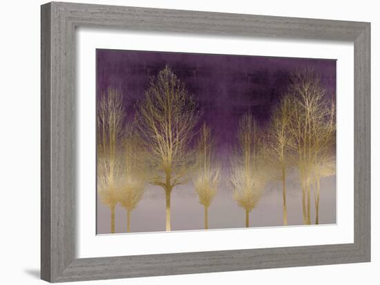 Gold Forest on Purple-Kate Bennett-Framed Art Print