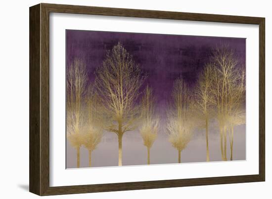 Gold Forest on Purple-Kate Bennett-Framed Art Print