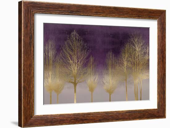 Gold Forest on Purple-Kate Bennett-Framed Art Print