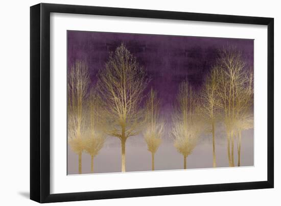 Gold Forest on Purple-Kate Bennett-Framed Art Print