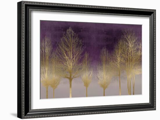 Gold Forest on Purple-Kate Bennett-Framed Art Print