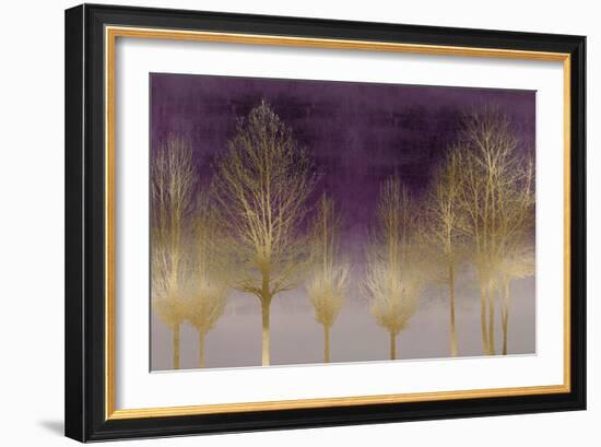 Gold Forest on Purple-Kate Bennett-Framed Art Print