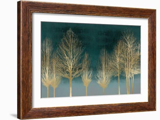 Gold Forest on Teal-Kate Bennett-Framed Art Print