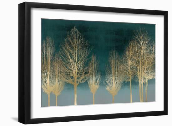 Gold Forest on Teal-Kate Bennett-Framed Art Print