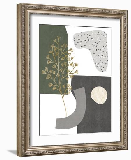 Gold Ginkgo II-Melissa Wang-Framed Art Print