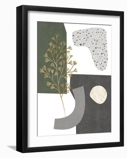 Gold Ginkgo II-Melissa Wang-Framed Art Print