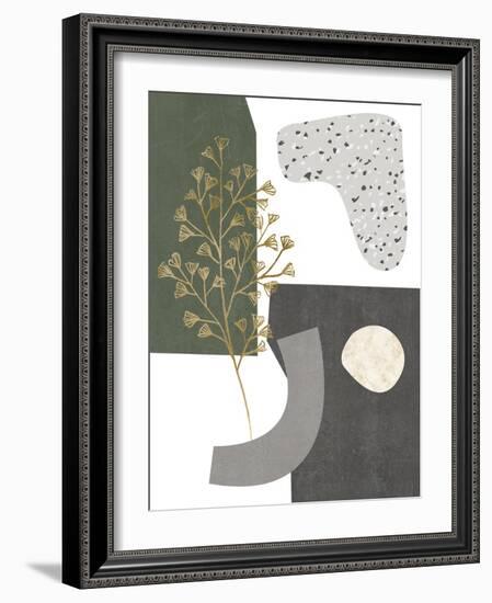 Gold Ginkgo II-Melissa Wang-Framed Art Print