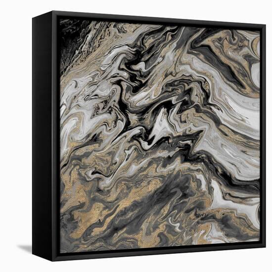 Gold Glimpse Marble-M. Mercado-Framed Stretched Canvas