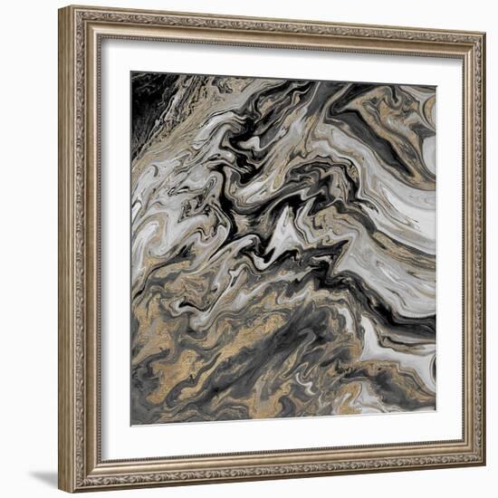 Gold Glimpse Marble-M. Mercado-Framed Art Print