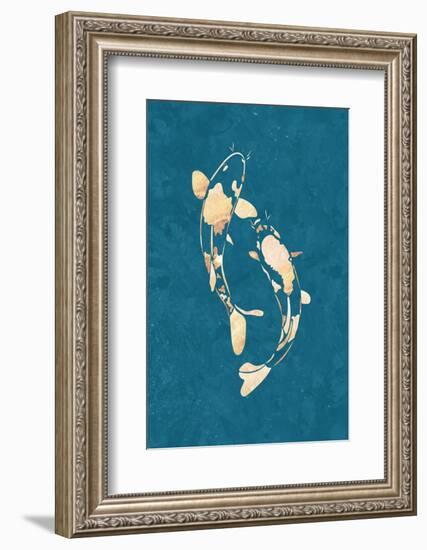 Gold Green Koi Fish-Sarah Manovski-Framed Photographic Print