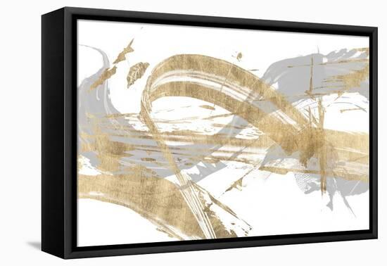 Gold & Grey I-Studio W-Framed Stretched Canvas