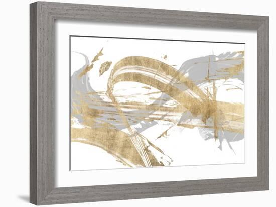 Gold & Grey I-Studio W-Framed Art Print